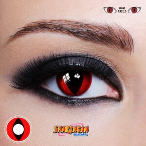 Lentes de contacto Nine Tails Red Cat Eye Cosplay