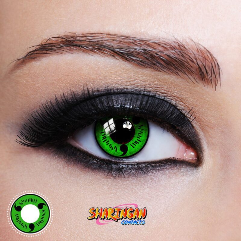 Contatti dello Sharingan verde Uchiha completamente attivato