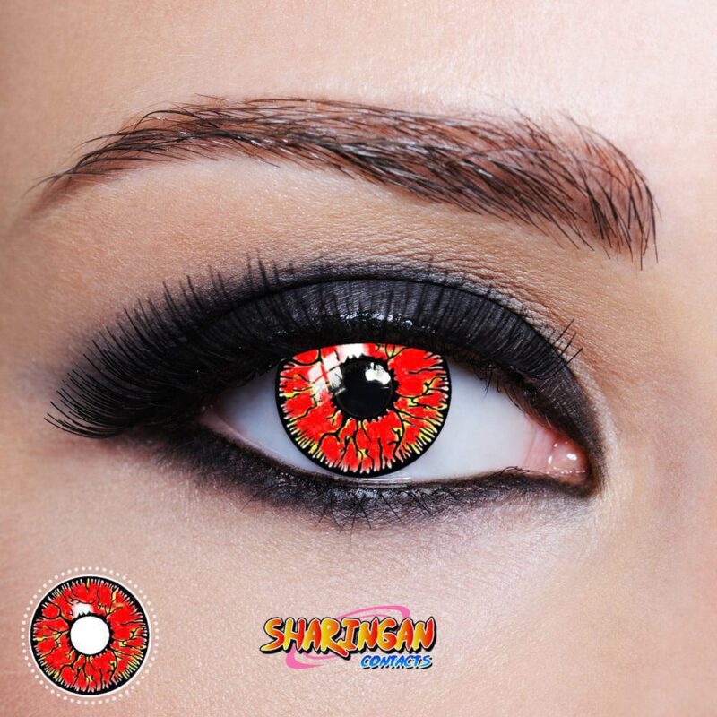 Lentes de Contacto Zombie Rojo Halloween